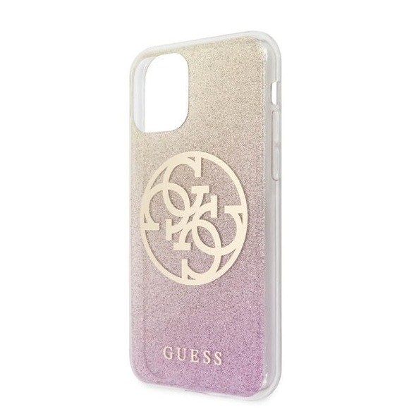Guess Gold Pink Ombré Glitter iPhone XR Case - Picture 2 of 7